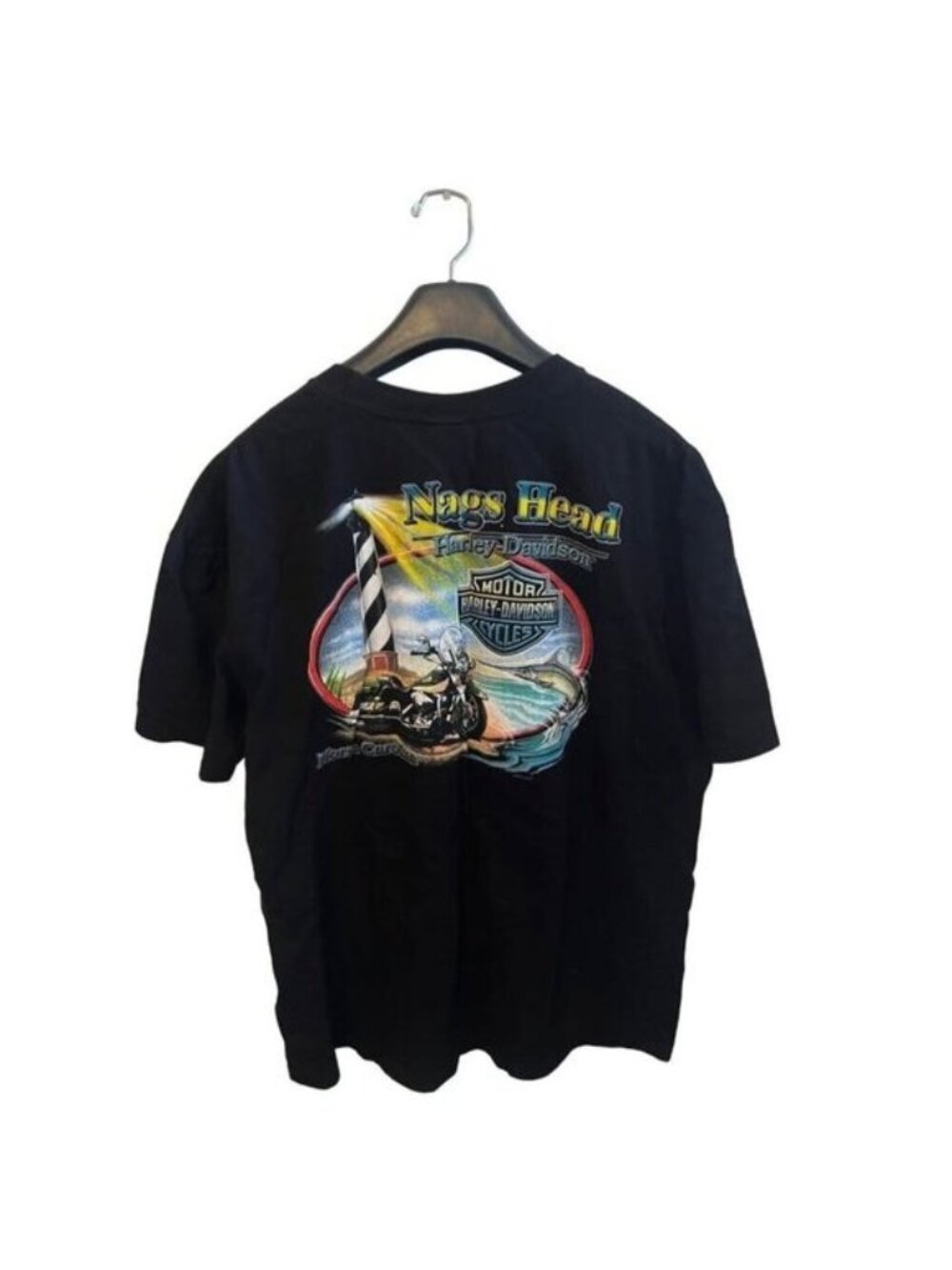 Harley-Davidson Nags Head North Carolina Mens Graphic T-Shirt Black 2XL